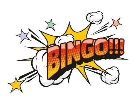 Bingo comic sound effect speech bubble tag 库存插图