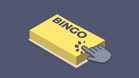 Bingo computer keyboard key. Keyboard keys icon button. Keys, button Stock Footage 205147210