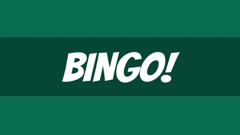 BINGO! Exclamation Text Motion Graphics Animation Stock Footage 283131476