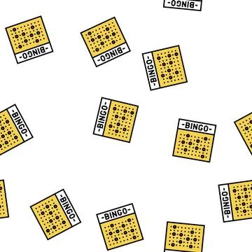 Bingo game vector seamless pattern Stock Illustration