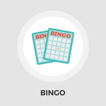 Bingo Icon Flat Stock Illustration
