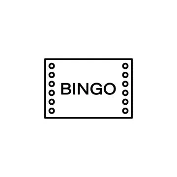 Bingo icon. Simple line, outline vector of casino icons for ui and ux, website Stock Illustration