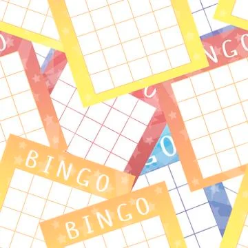 Bingo light pattern with repeatable tickets Stock Illustration