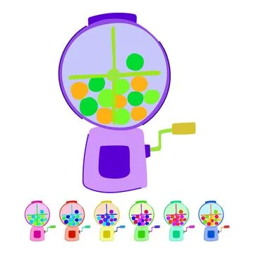 Bingo lotto ball machine vector cartoon graphic Stock Illustration