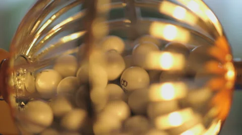 Bingo machine close up Stock Footage 37337551