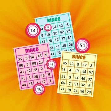 Bingo postcards Stock Illustration