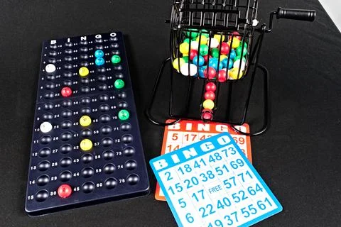 Bingo Set Sitting on Table Stock Photos