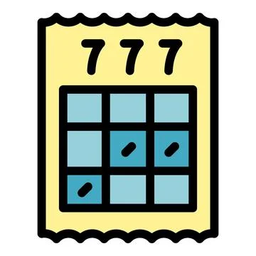 Bingo ticket icon vector flat Stock Illustration