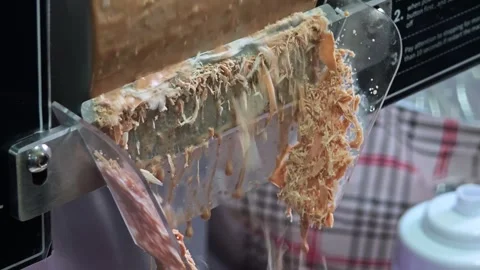 Bingsu machine make flake of ice. Stock Footage 309997211