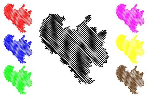 Binh Duong Province map vector.... Stock Illustration