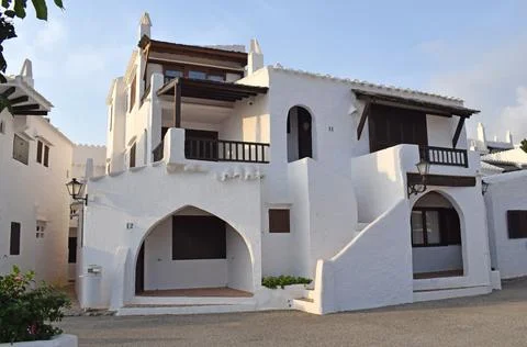 Binibeca in Menorca Spain. Stock Photos