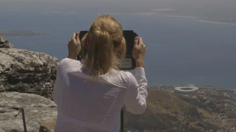 Binocluars woman Stock Footage 22993652