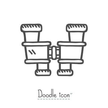 Binocular Doodle Stock Illustration