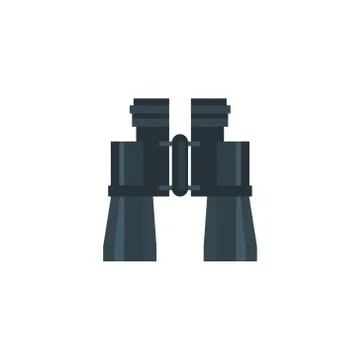 Binocular Field Glasses Flat Icon Stock Illustration