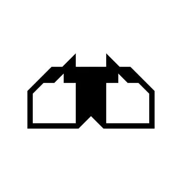 Binocular icon. Zoom button. Simple style travel poster background symbol. .. Stock Illustration