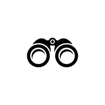 Binocular icon. Zoom symbol. Vector on isolated white background. EPS 10 Stock Illustration
