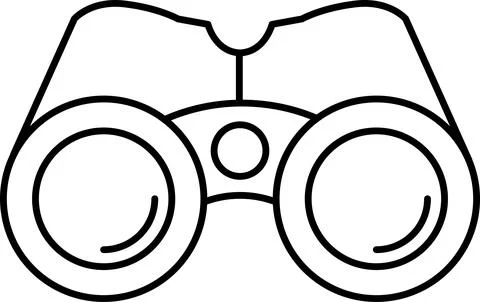 Binocular line icon. Stock Illustration