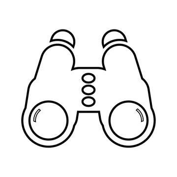 Binocular line icon. Outline vector. Stock-Illustration