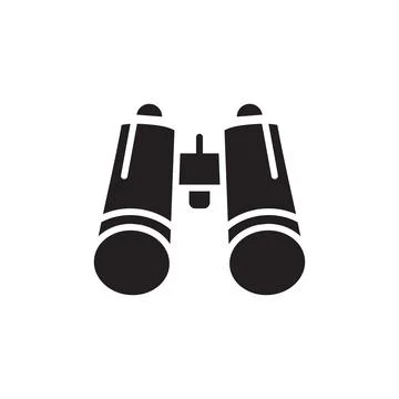 Binocular logo icon design template isolated illustration Stock Illustration