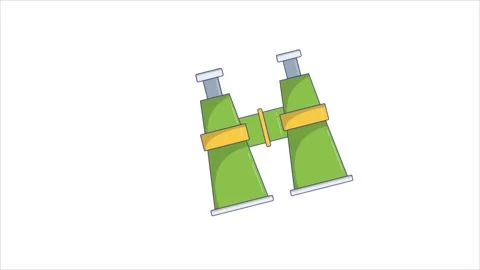 Binocular motion animation video 2d style Vídeo Stock 296090635