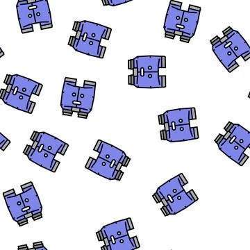 Binocular tool vector seamless pattern Illustrazione stock