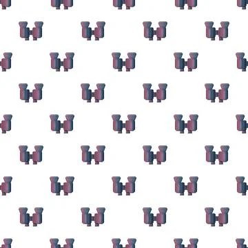 Binocular tools creating a seamless pattern on a white background Stock Illustration