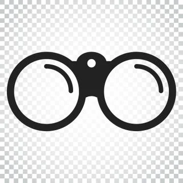 Binocular vector icon. Binoculars explore flat illustration. Simple business  Illustrazione stock