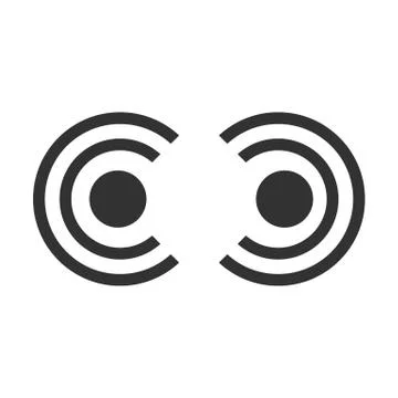 Binocular vector icon Stock Illustration