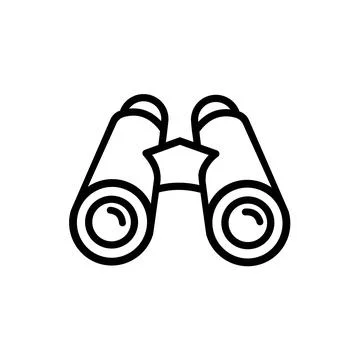 Binocular Vector illustration on a transparent background. Premium quality sy Stock Illustration