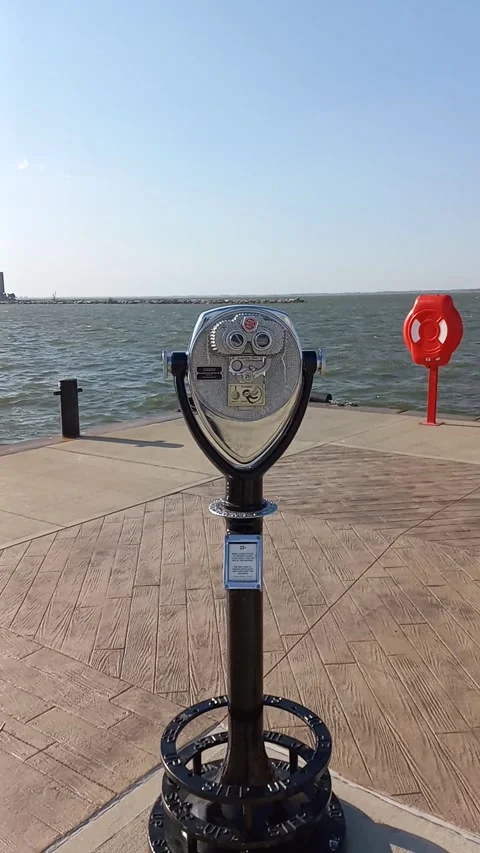 Binocular View of Lake Stock Footage 290798881