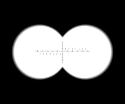 Binocular view sight vector military lens vision. Spy binocular view Stock Illustration