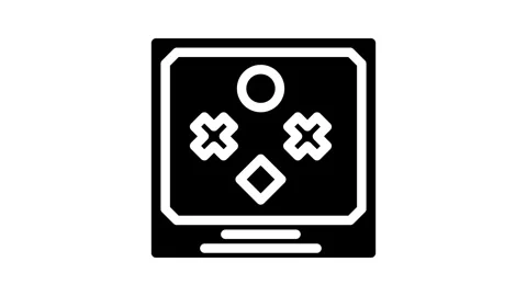 Binocular vision test optometry eye glyph icon animation Stock Footage 326730168