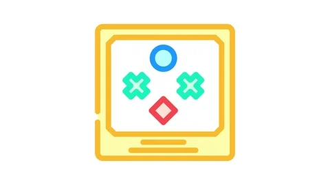 Binocular vision test optometry eye color icon animation 스톡 동영상 327256881