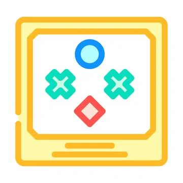 Binocular vision test optometry eye color icon vector illustration Stock Illustration