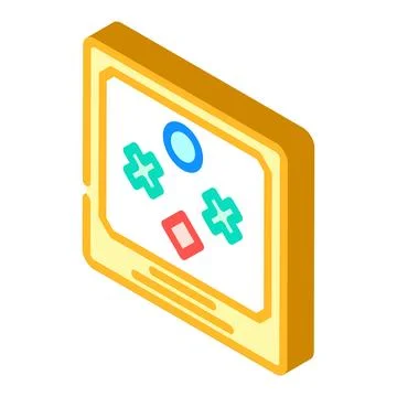 Binocular vision test optometry eye isometric icon vector illustration Illustrazione stock
