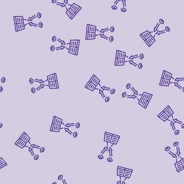 Binocular vision test optometry eye line seamless pattern Stock Illustration