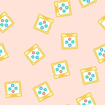 Binocular vision test optometry eye vector seamless pattern 库存插图