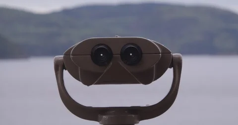 Binoculars and nature focus racking footage Stock Footage 116764769