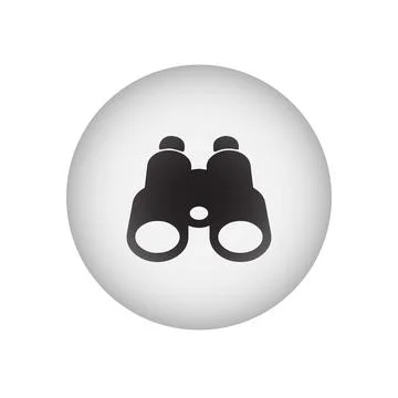 Binoculars button Stock Illustration