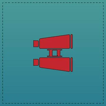 Binoculars computer symbol Stock Illustration