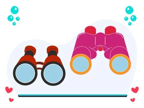 Binoculars Concept Illustration Stock Illustration