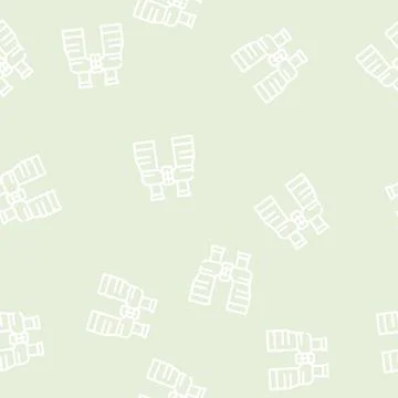Binoculars equipment line vector seamless pattern Illustrazione stock