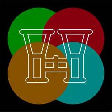 Binoculars explorer find icon - vision symbol Stock Illustration