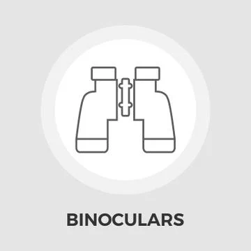 Binoculars Flat Icon Stock Illustration