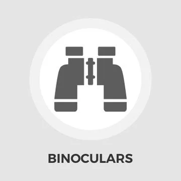 Binoculars Flat Icon Stock Illustration