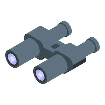 Binoculars focusing vision enhancing optical instrument for observation Stock Illustration