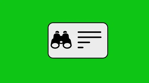 Binoculars icon with checklist appearing on digital screen animation agains.. Stock Footage 346497305