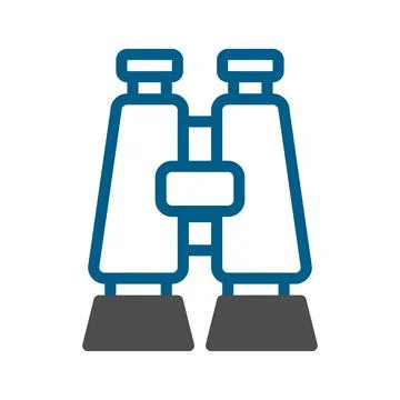 Binoculars icon. Concept of exploration, observation, and discovery. Stock Illustration