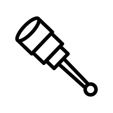 Binoculars icon design in filled and outlined style Stock Illustration