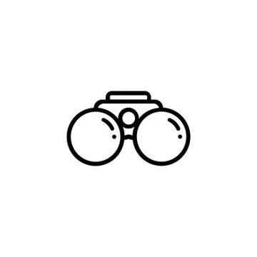 Binoculars icon, Exploration, discovery, optical equipment, Can be used for w Stock Illustration